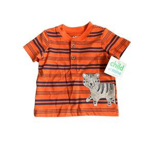 Child of Mine 0-3M Orange and Blue Stripe T-shirt New